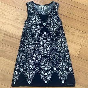 Max Studio dress, a line, Navy & white, small